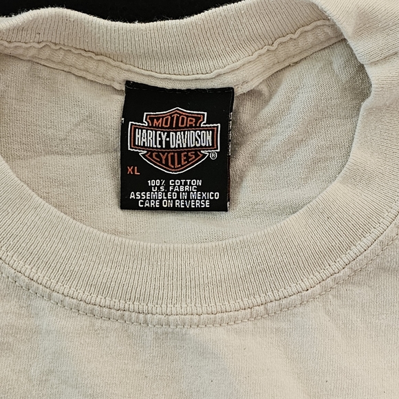 Harley-Davidson T-Shirt in Cream. XL - Picture 7 of 8